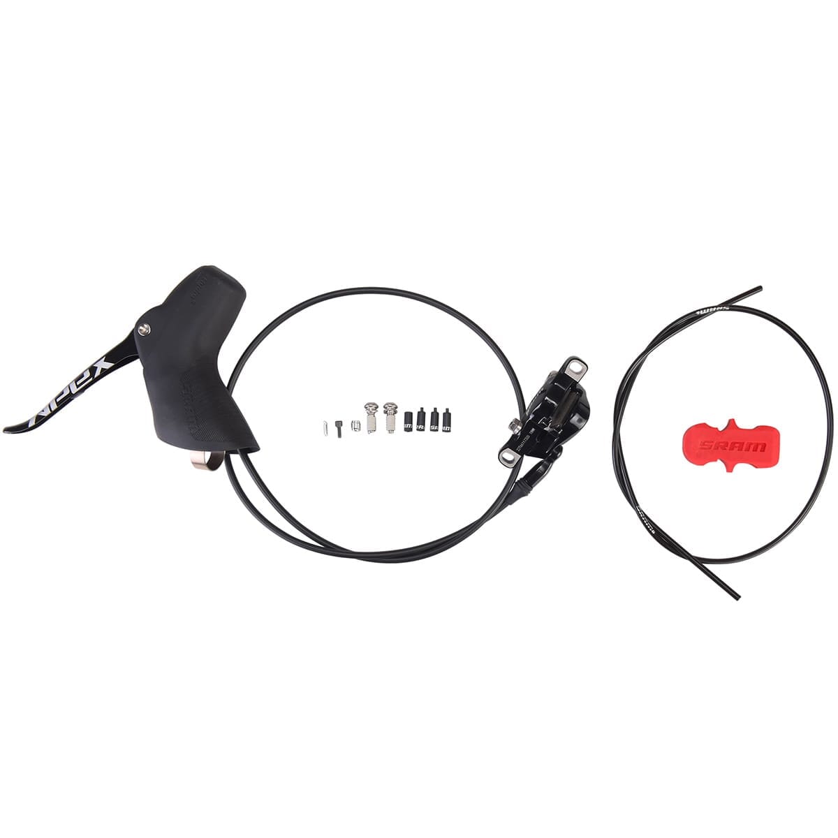 Ett par SRAM APEX HRD 1x11 Discless-spakar och bromsok för stolpmontering