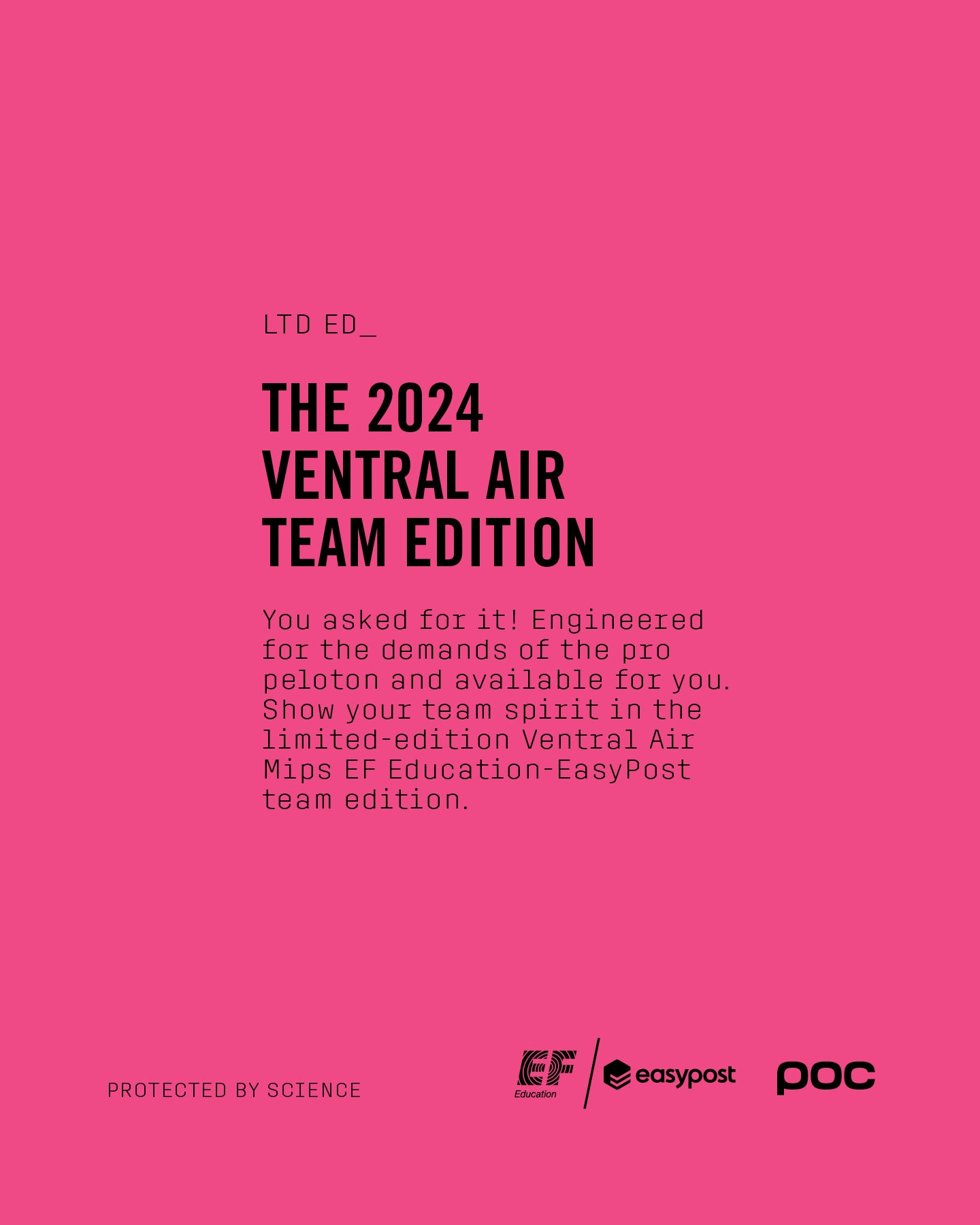 POC VENTRAL AIR MIPS EF Race team LIMITED Road Hjälm Rosa 2024
