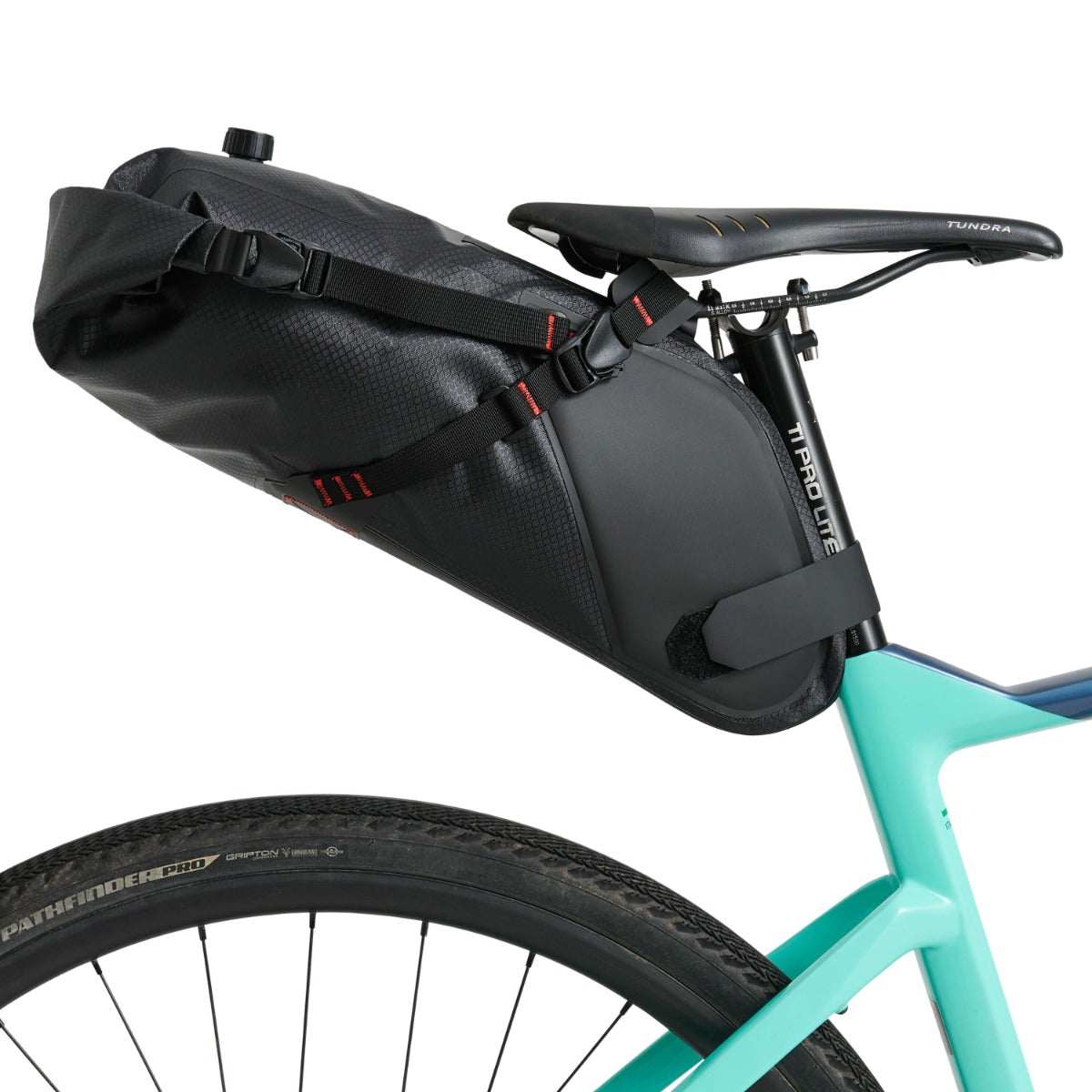 USWE ROLL-TOP SADDLE BAG 9 L Svart