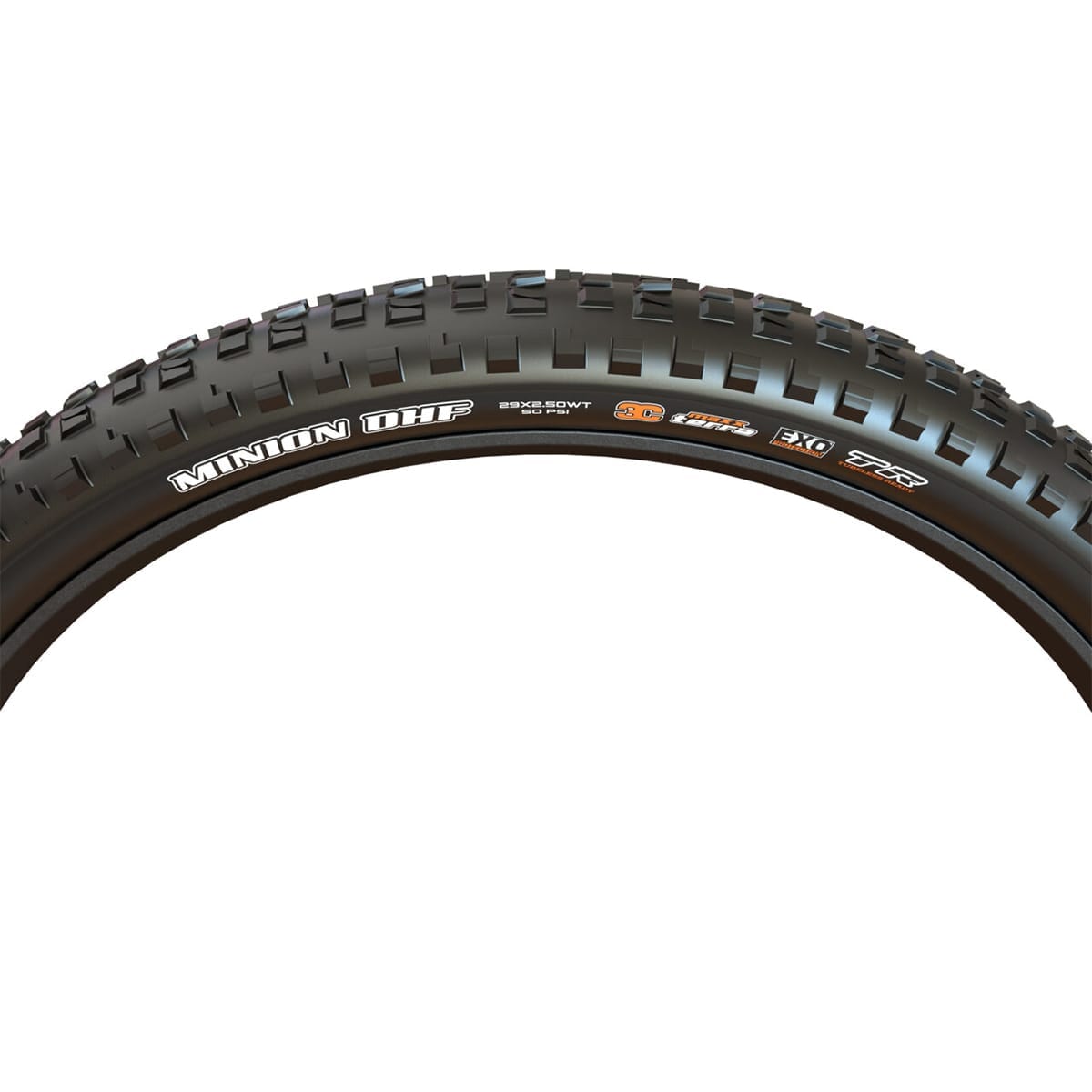 MAXXIS MINION DHF 29x2.50 WT DH E50 3C MaxxGrip Tubeless Ready Soft Black däck