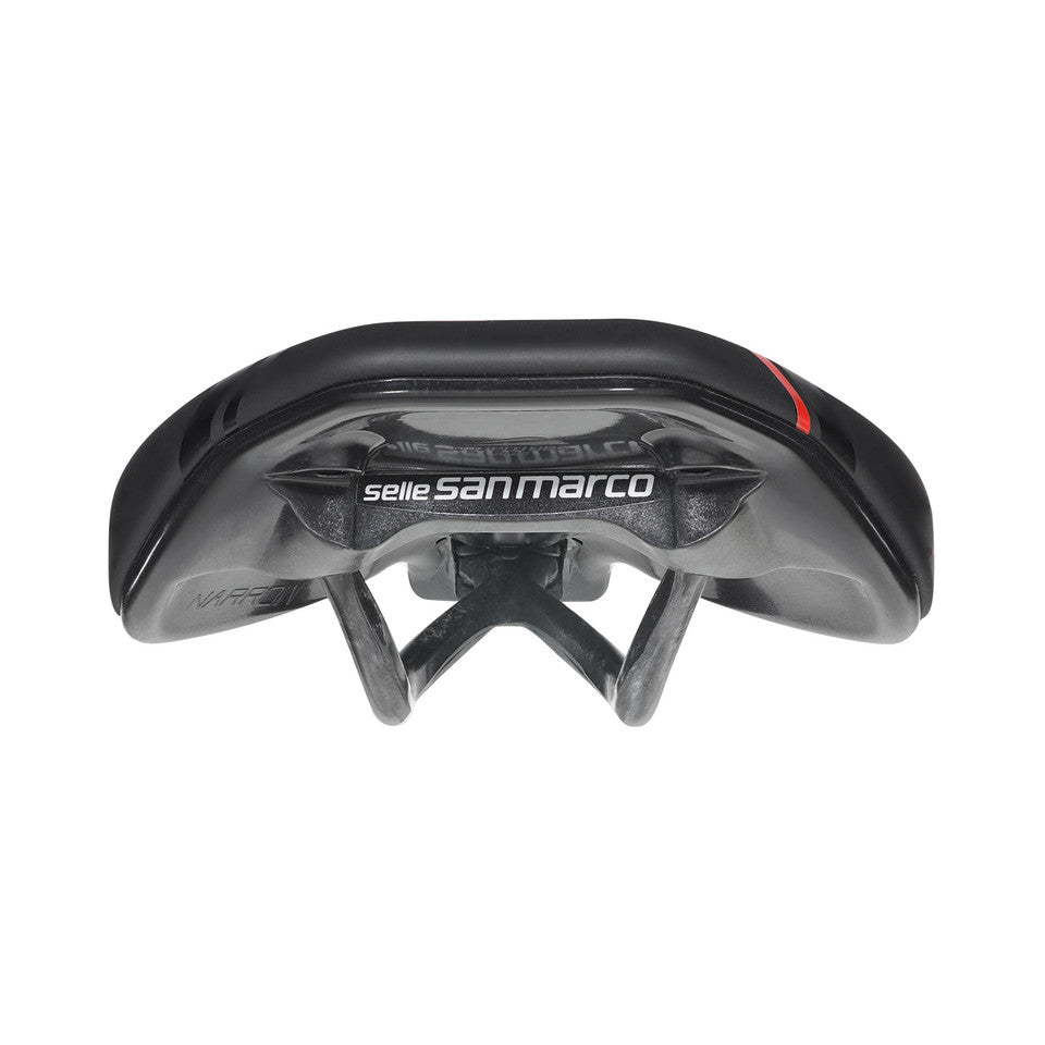 Sadel SAN MARCO GROUND SHORT OPEN-FIT CARBON FX 140mm Svart