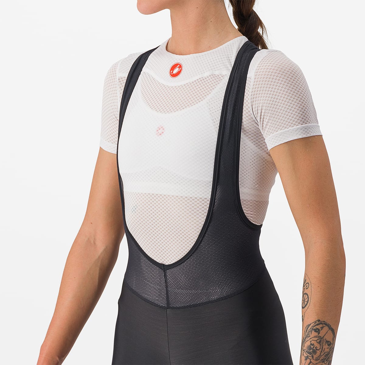 CASTELLI ENTRATA Långbyxor med bröstlappar, dam Svart