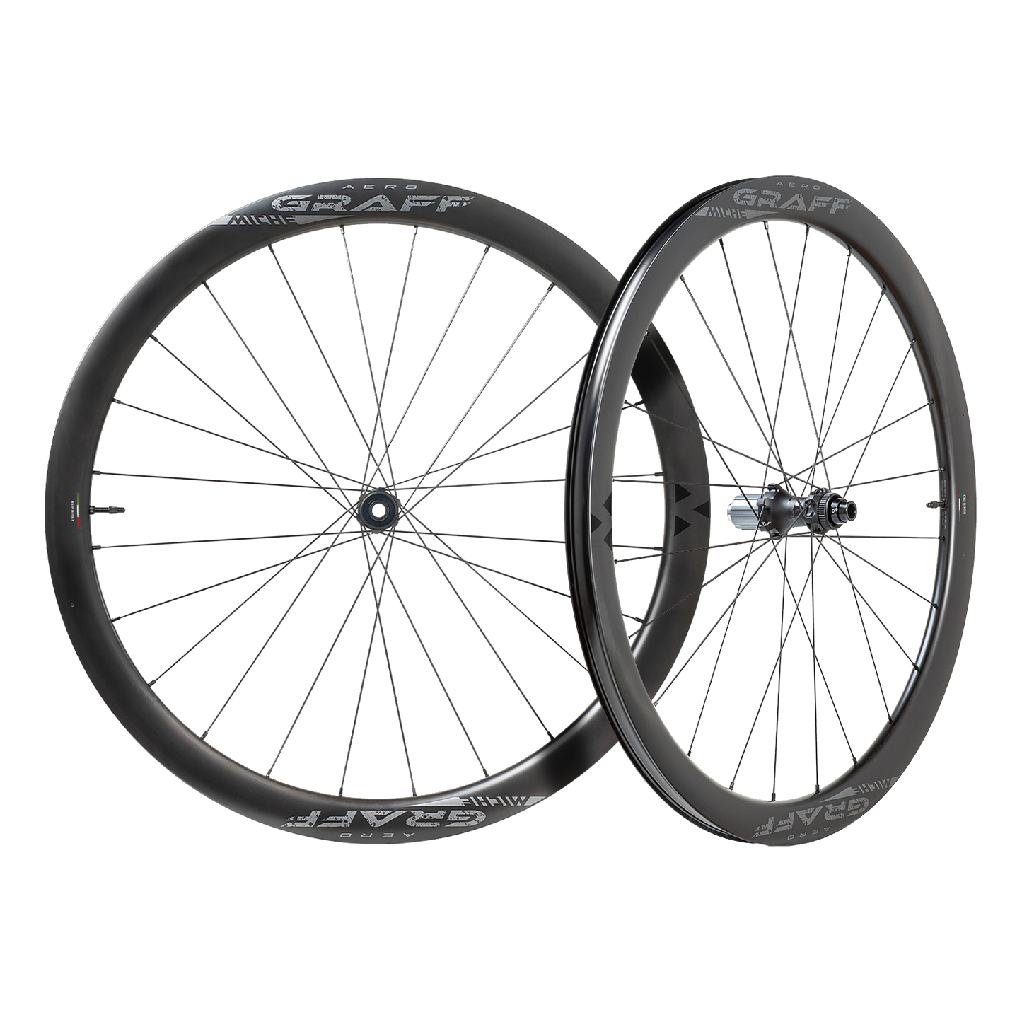 Pair of MICHE GRAFF AERO DISC Tubeless Ready Wheels (Center Lock)