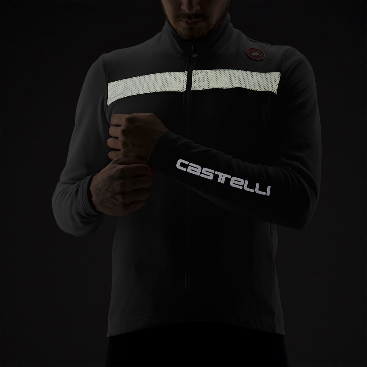 CASTELLI PURO 3 FZ Långärmad Jersey Svart/Grå