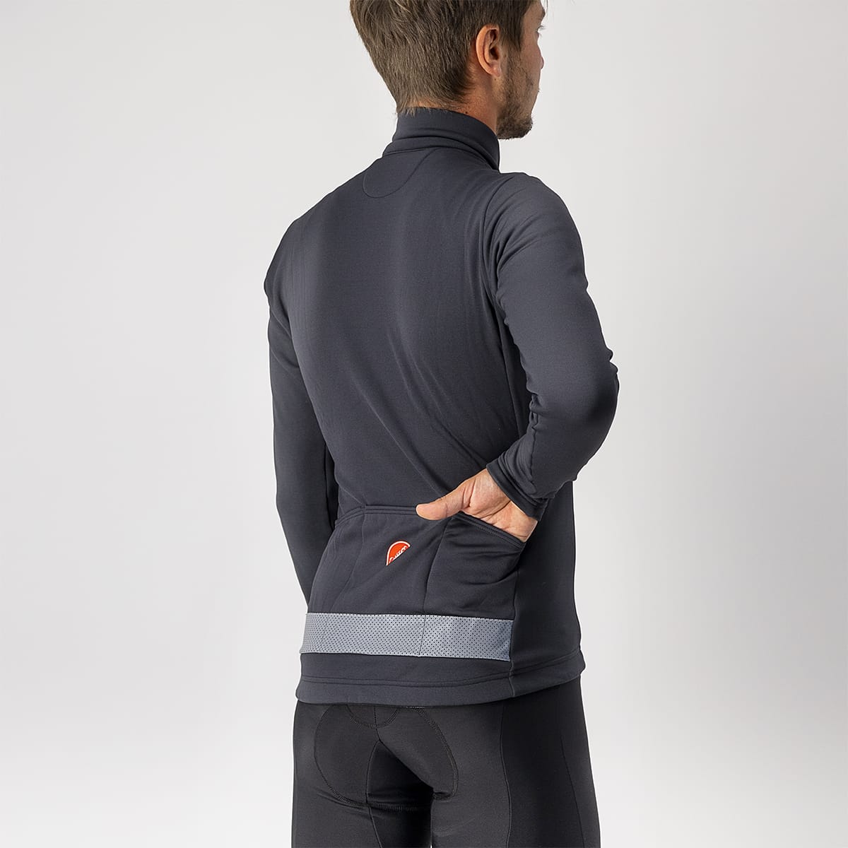 CASTELLI PURO 3 FZ Långärmad Jersey Svart/Grå