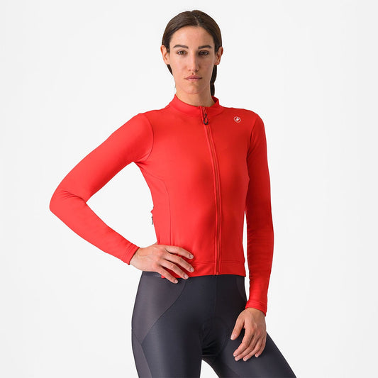 CASTELLI ESPRESSO THERMAL Långärmad damtröja Rosa/Svart
