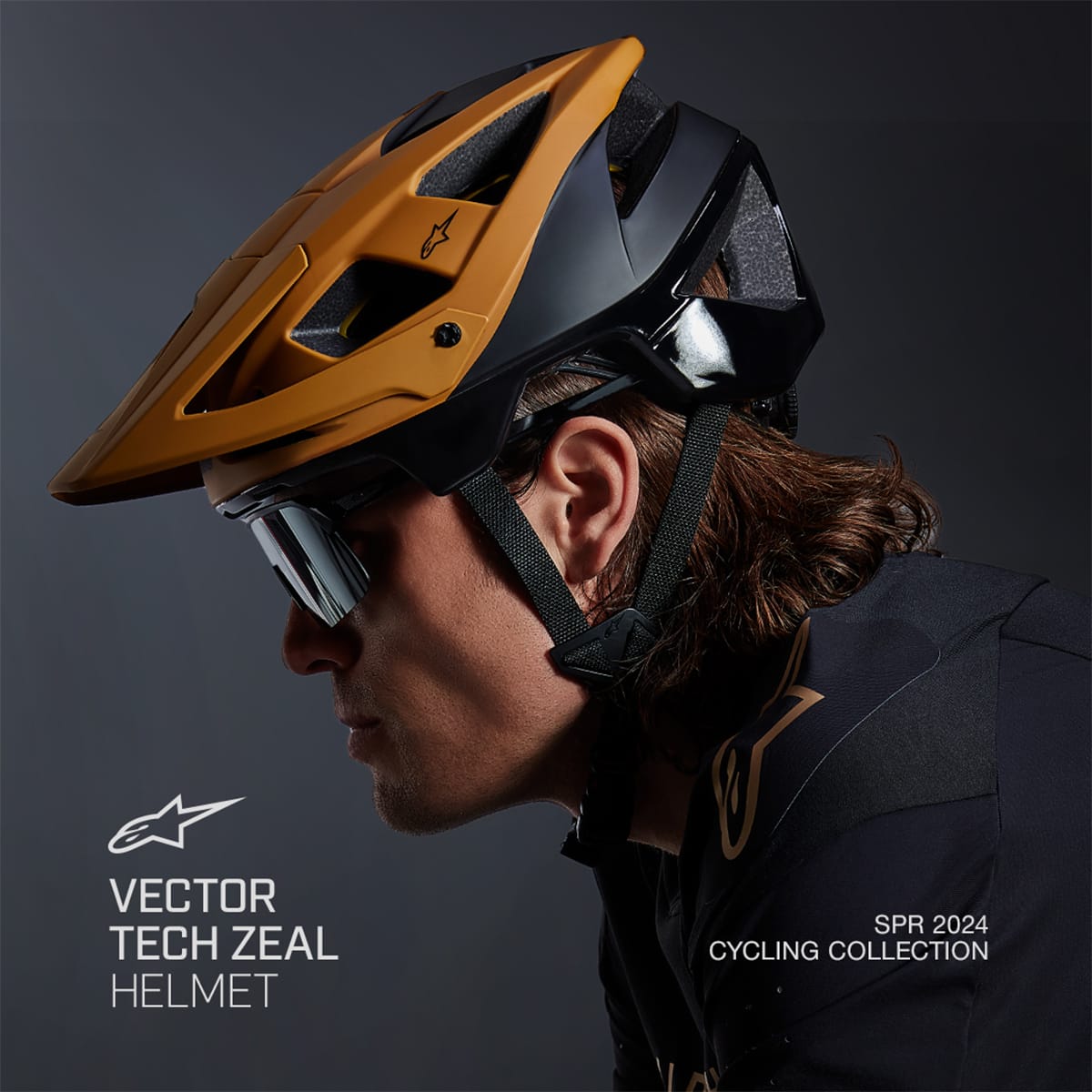 ALPINESTARS VECTOR MIPS TECH ZEAL MTB-hjälm Svart/Ochre