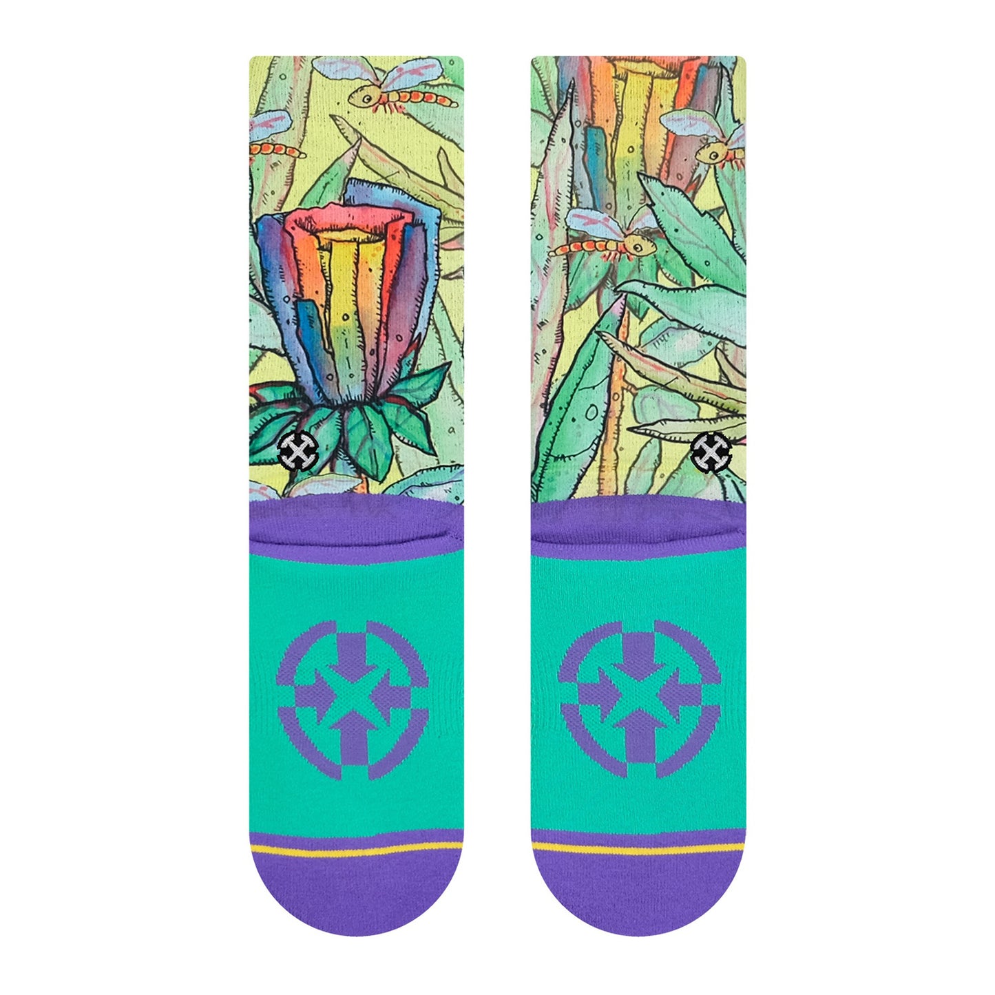 MERGE4 BAD OTIS LINK RAINBOW FLOWER Socks