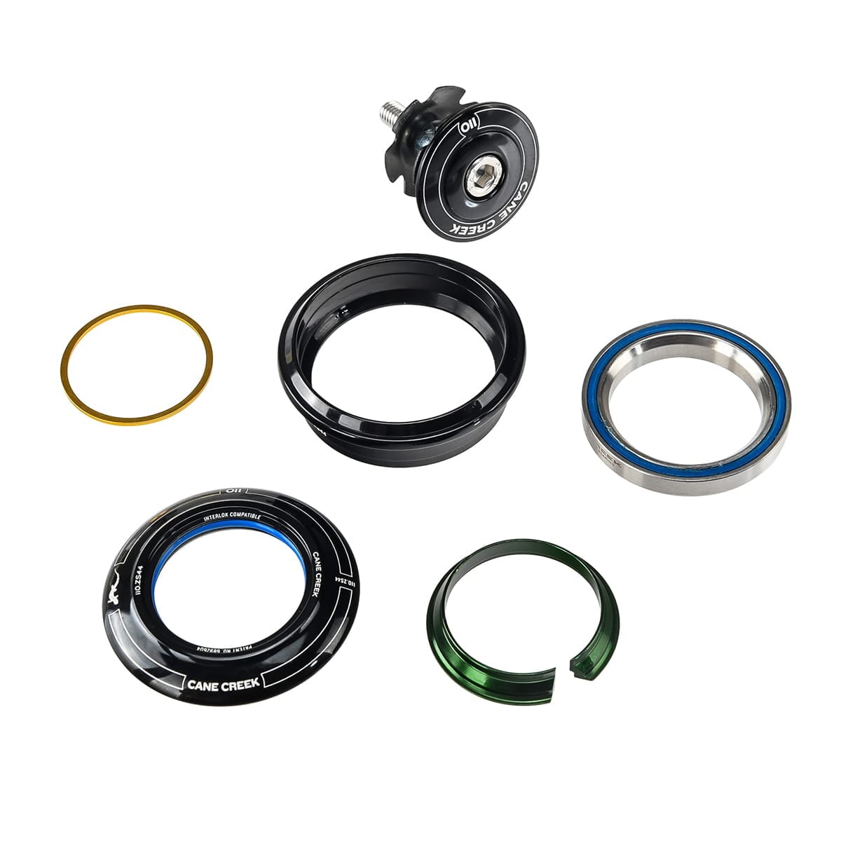 Hög kåpa till CANE CREEK 110 1"1/8 ZS44 Semi-integrerat headset Svart