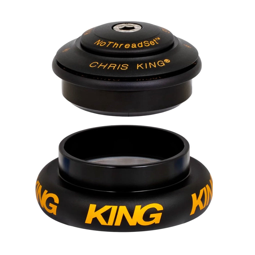 Semi-integrerat/externt headset CHRIS KING INSET 8 1"1/8-1"1/4 ZS44/EC44 Svart/Guld