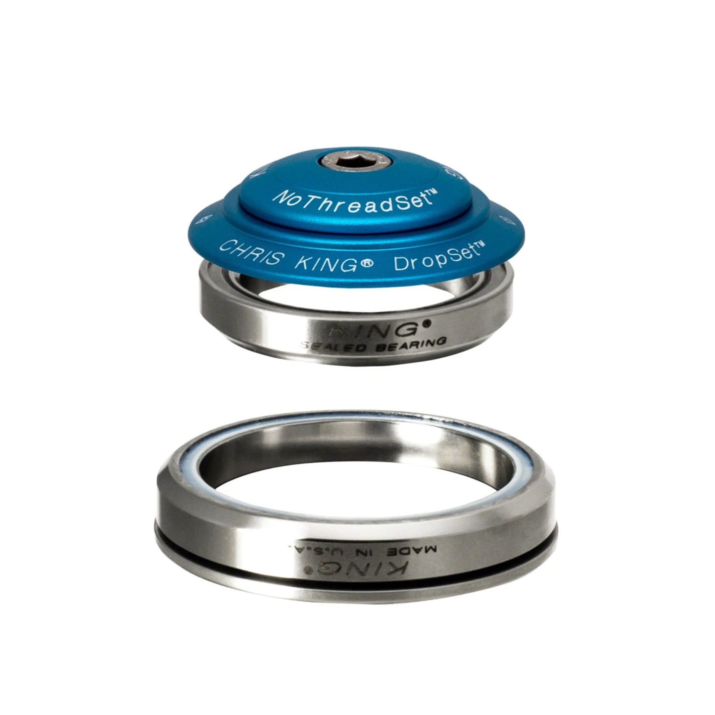 Integrerat headset CHRIS KING DROPSET 5 1"1/8-1.5" IS42/IS52 Turkos