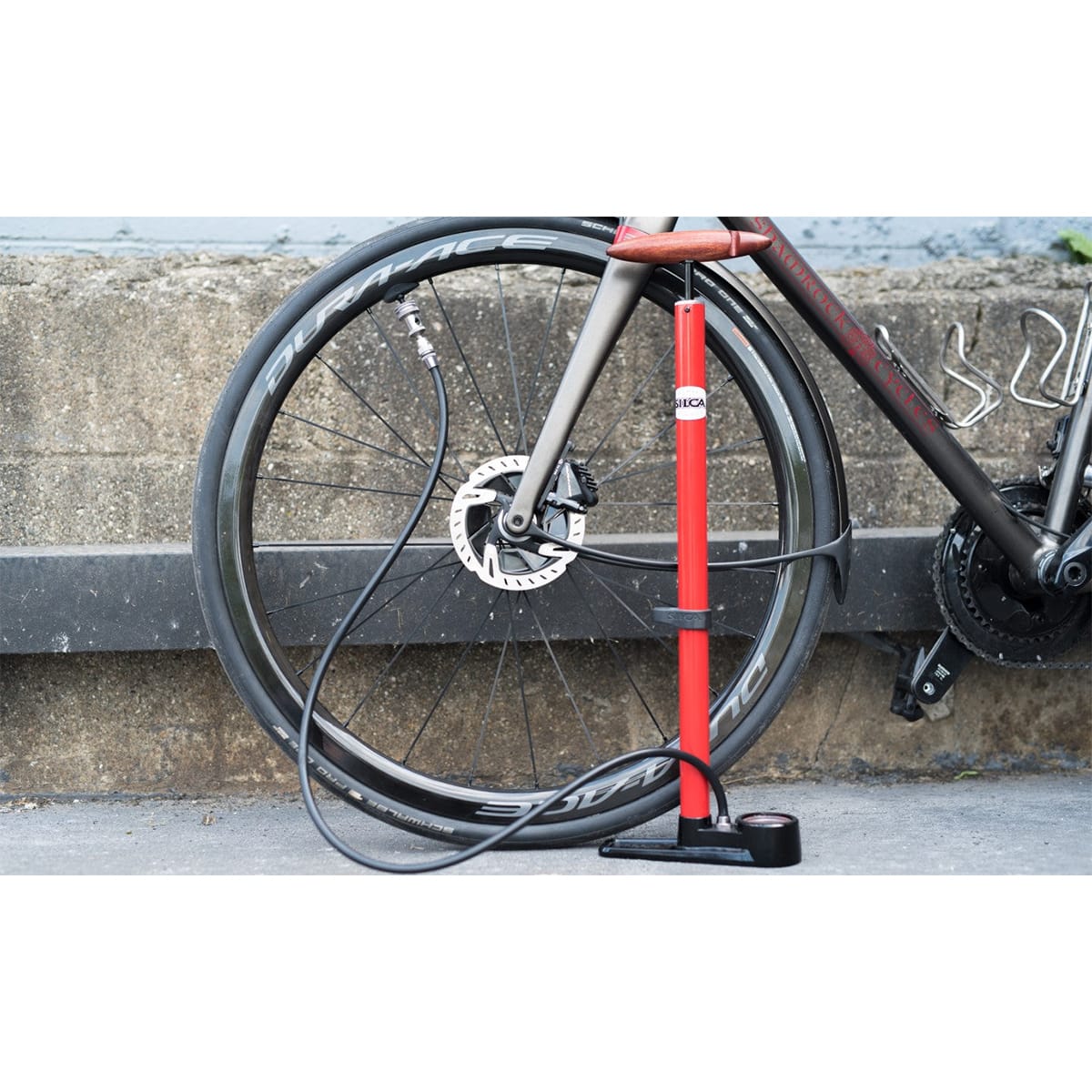 SILCA PISTA Fotpump Röd
