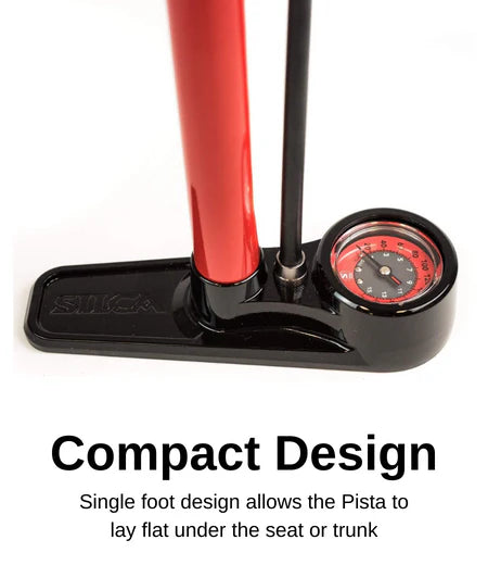 SILCA PISTA Fotpump Röd