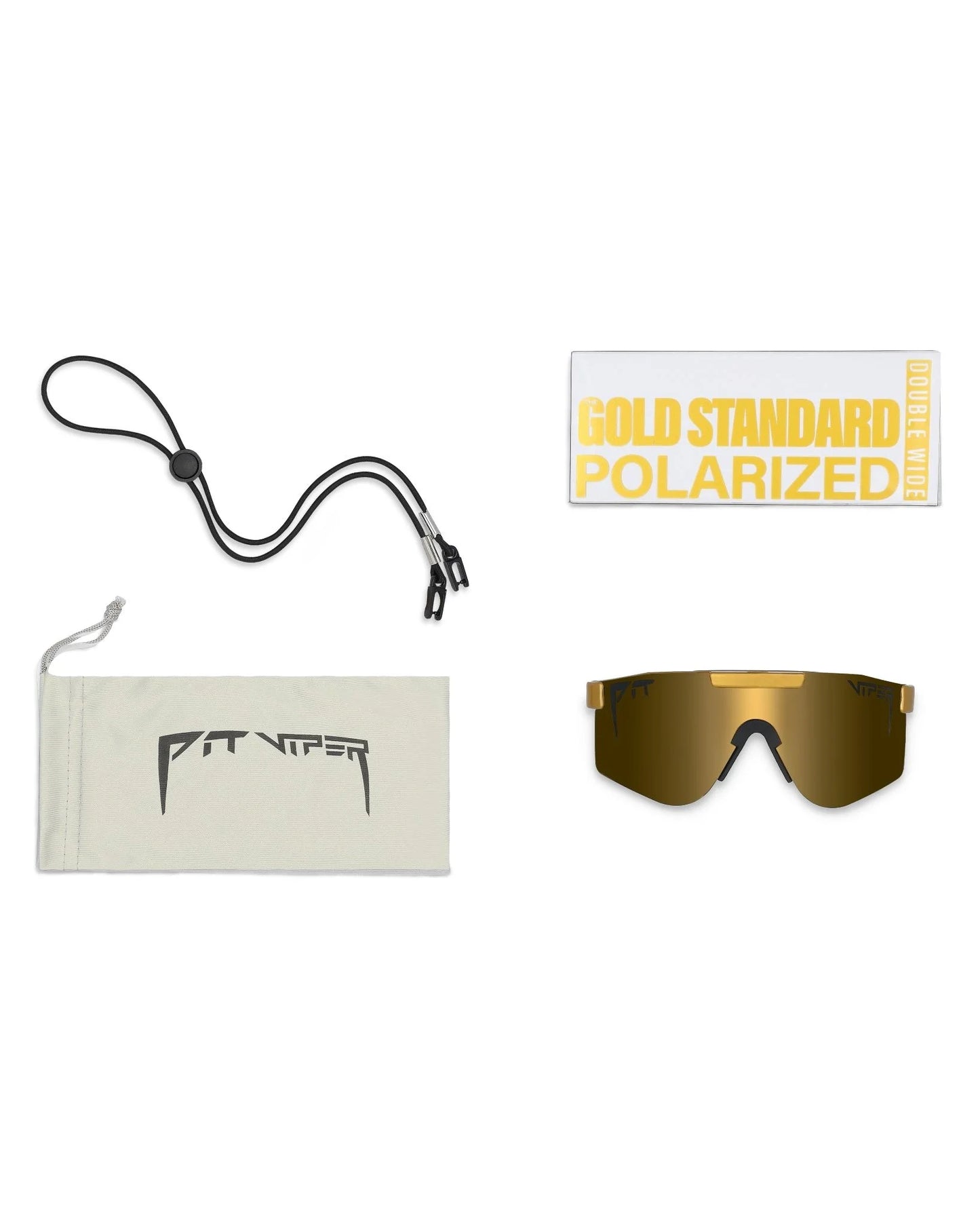 PIT VIPER THE GOLD WIDE Polariserade skyddsglasögon