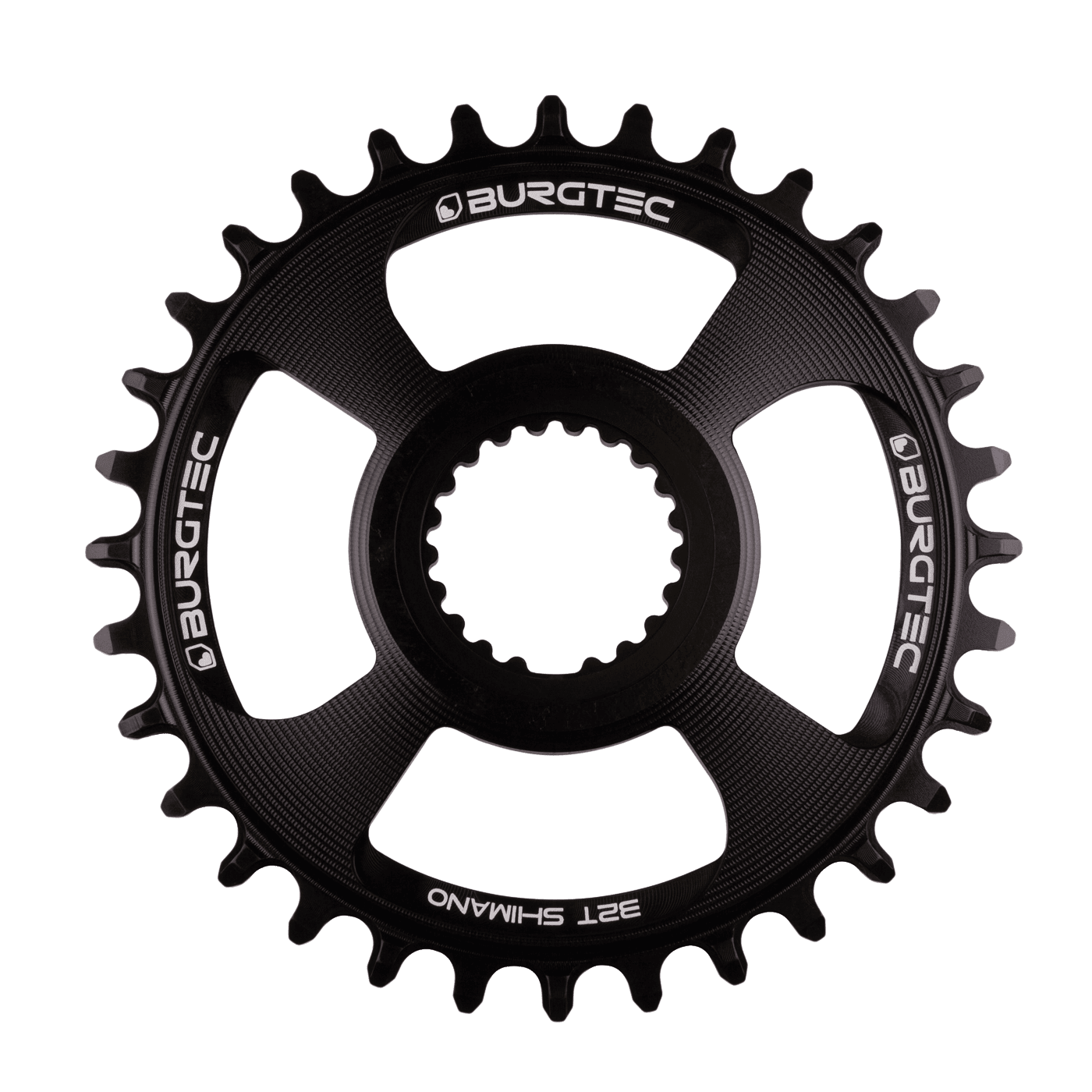 Chainrings Mono BURGTEC THICK THIN 12 Speed Shimano Direct Mount Black