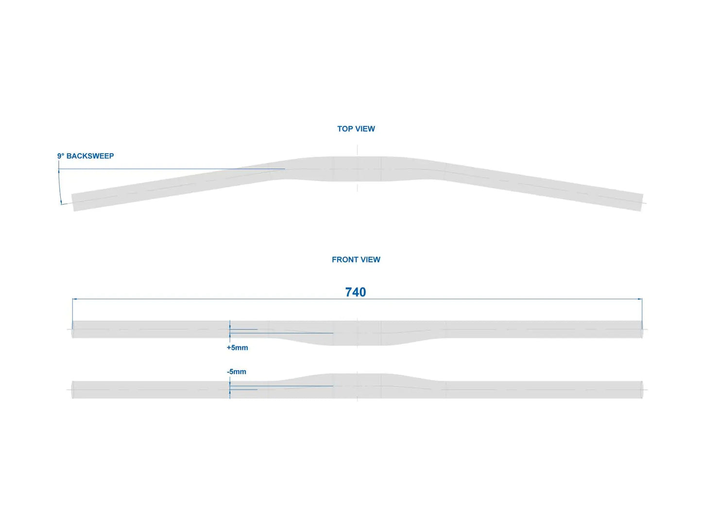 handlebar RITCHEY RL1 Flat 740mm Black