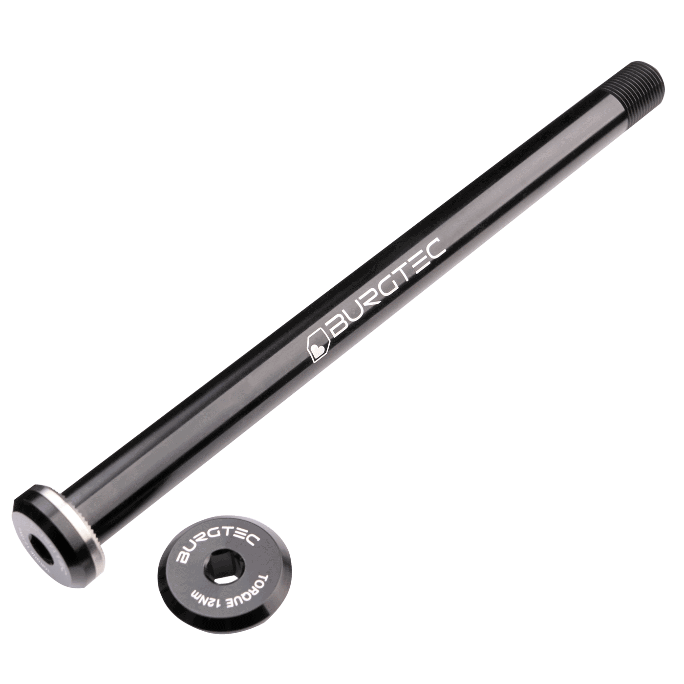 BURGTEC 168,5 mm bakhjulsaxel för Santa Cruz-ramar Svart
