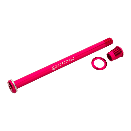 BURGTEC 173,7 mm bakhjulsaxel för Santa Cruz rosa ramar