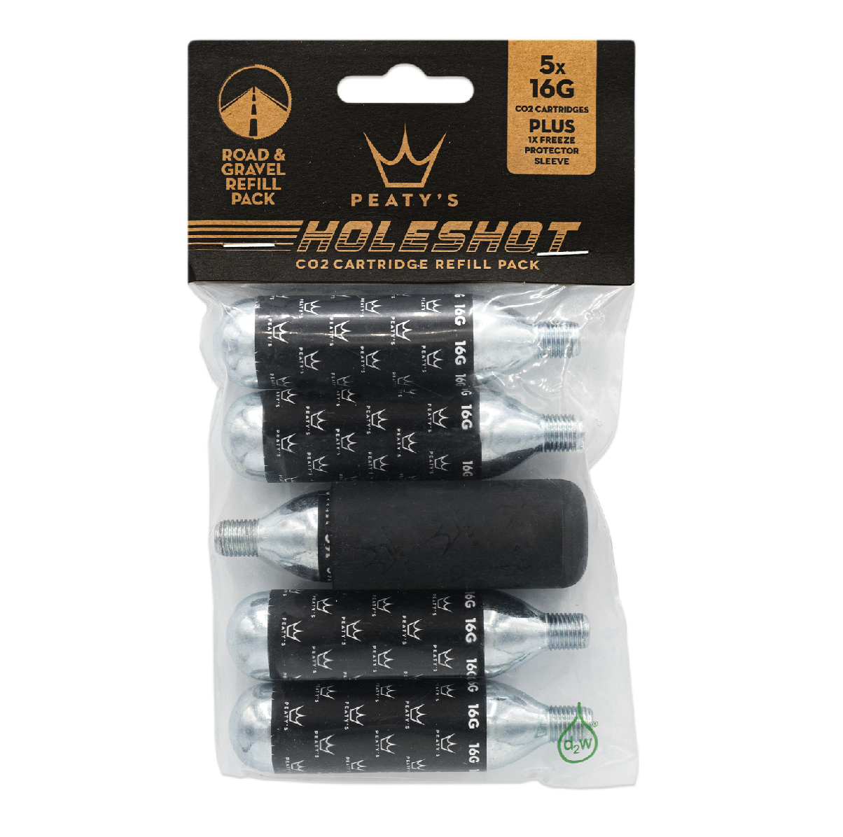 PEATY'S HOLOESHOT CO2 cartridge Threaded Road / GRAVEL (x5)