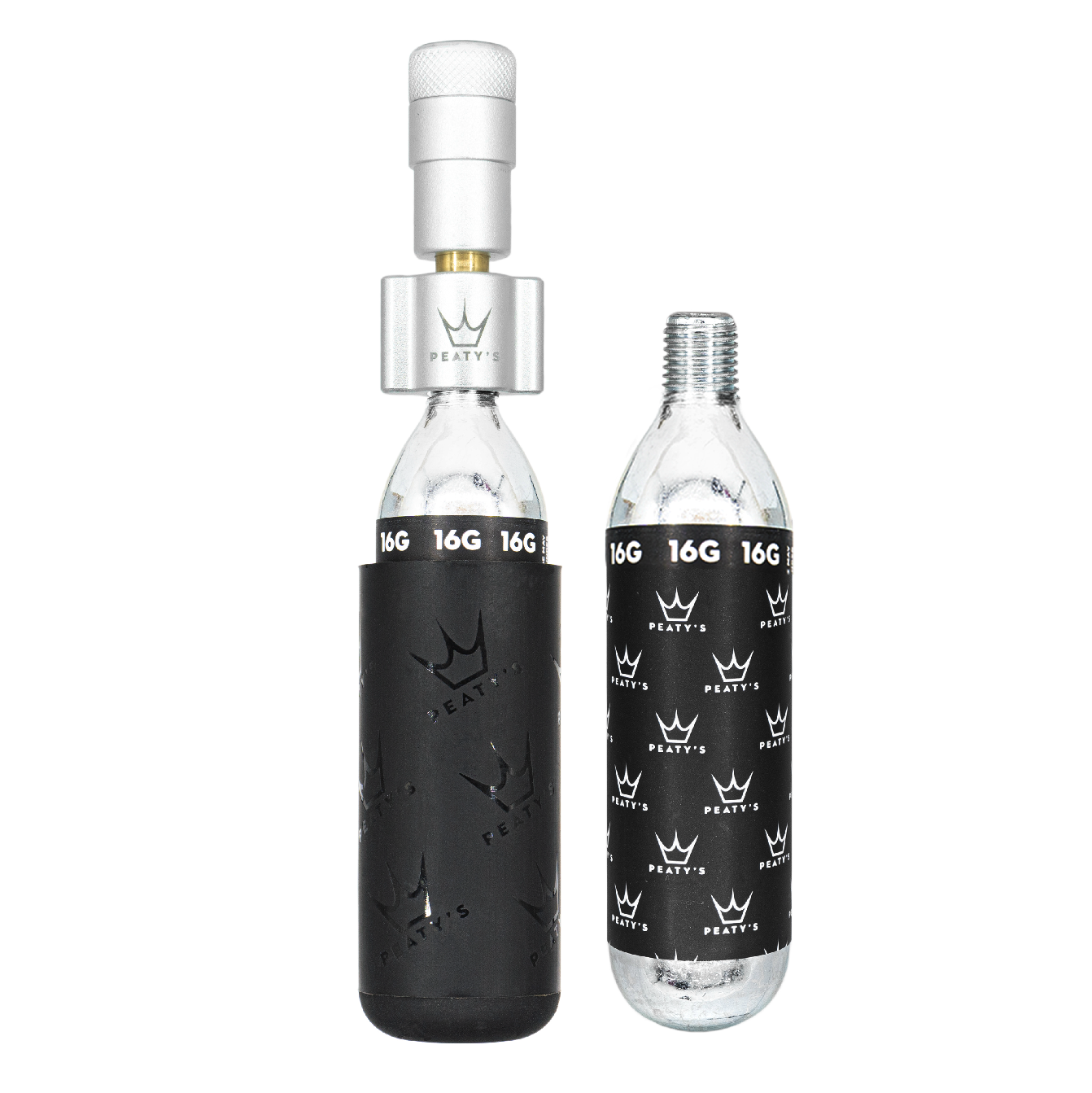 PEATY'S HOLESHOT ROAD/GRAVEL CO2 slaghatt + 2 x 16 g silver CO2 gängade patroner