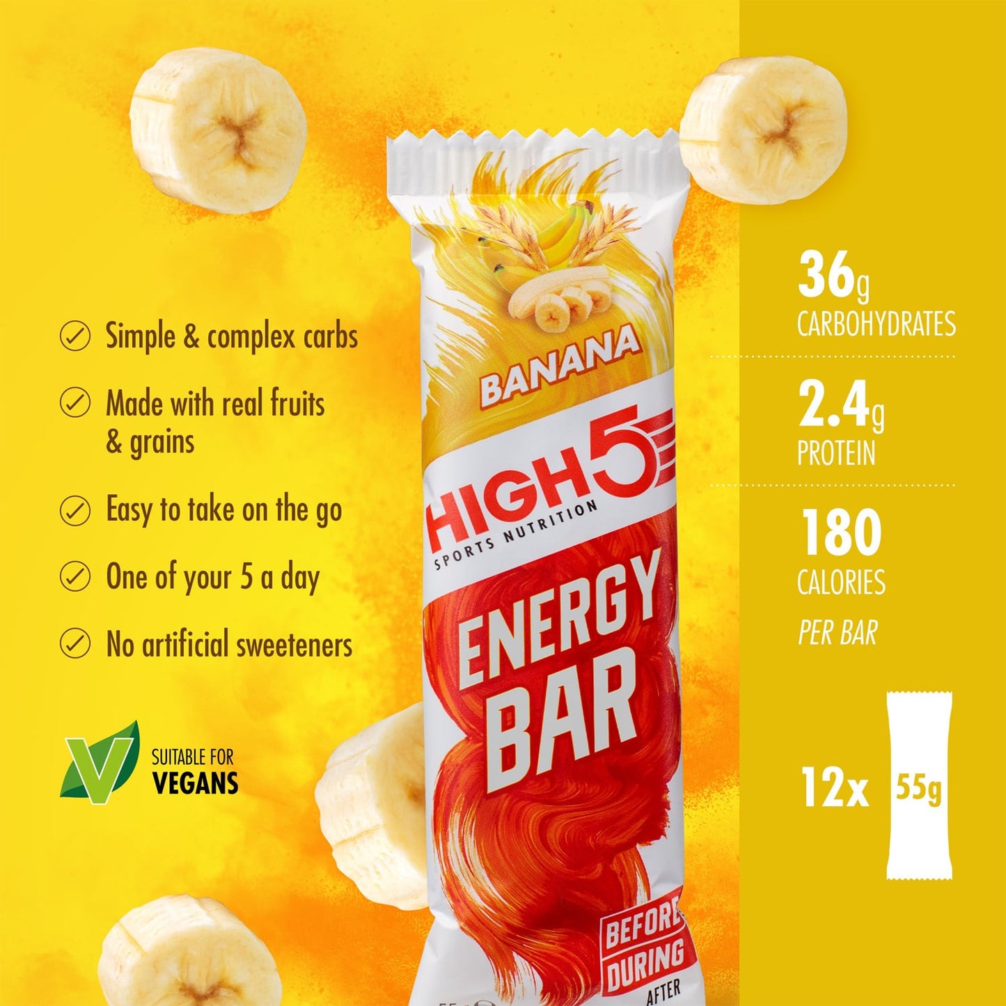 HIGH5 ENERGY BAR (55g) Banana