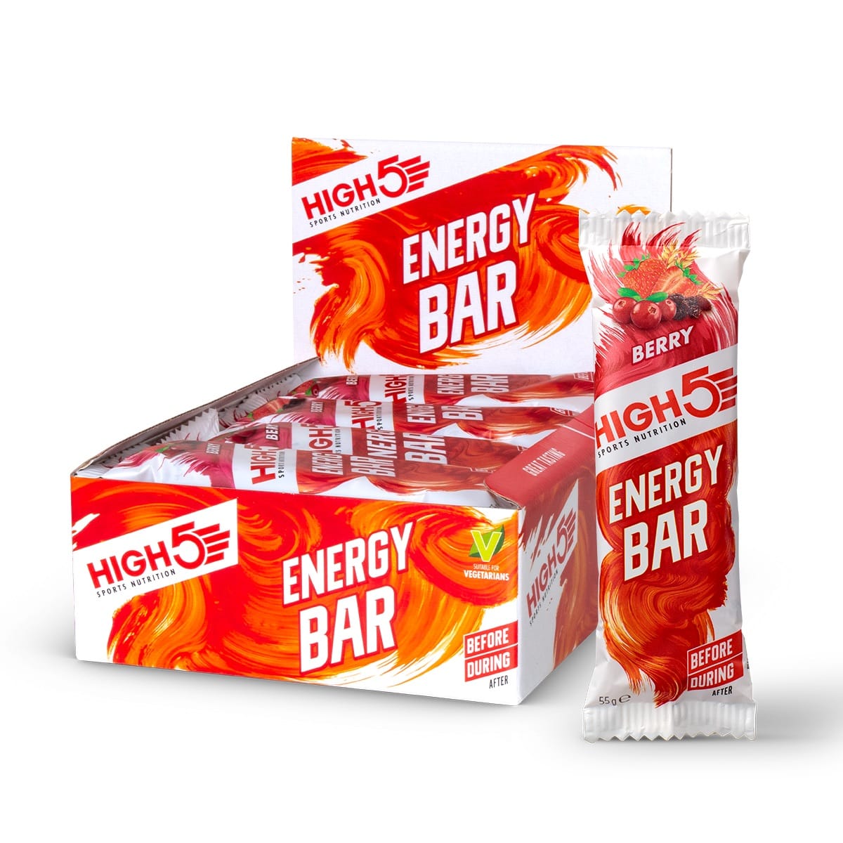 HIGH5 ENERGY BAR (55g) Röda frukter