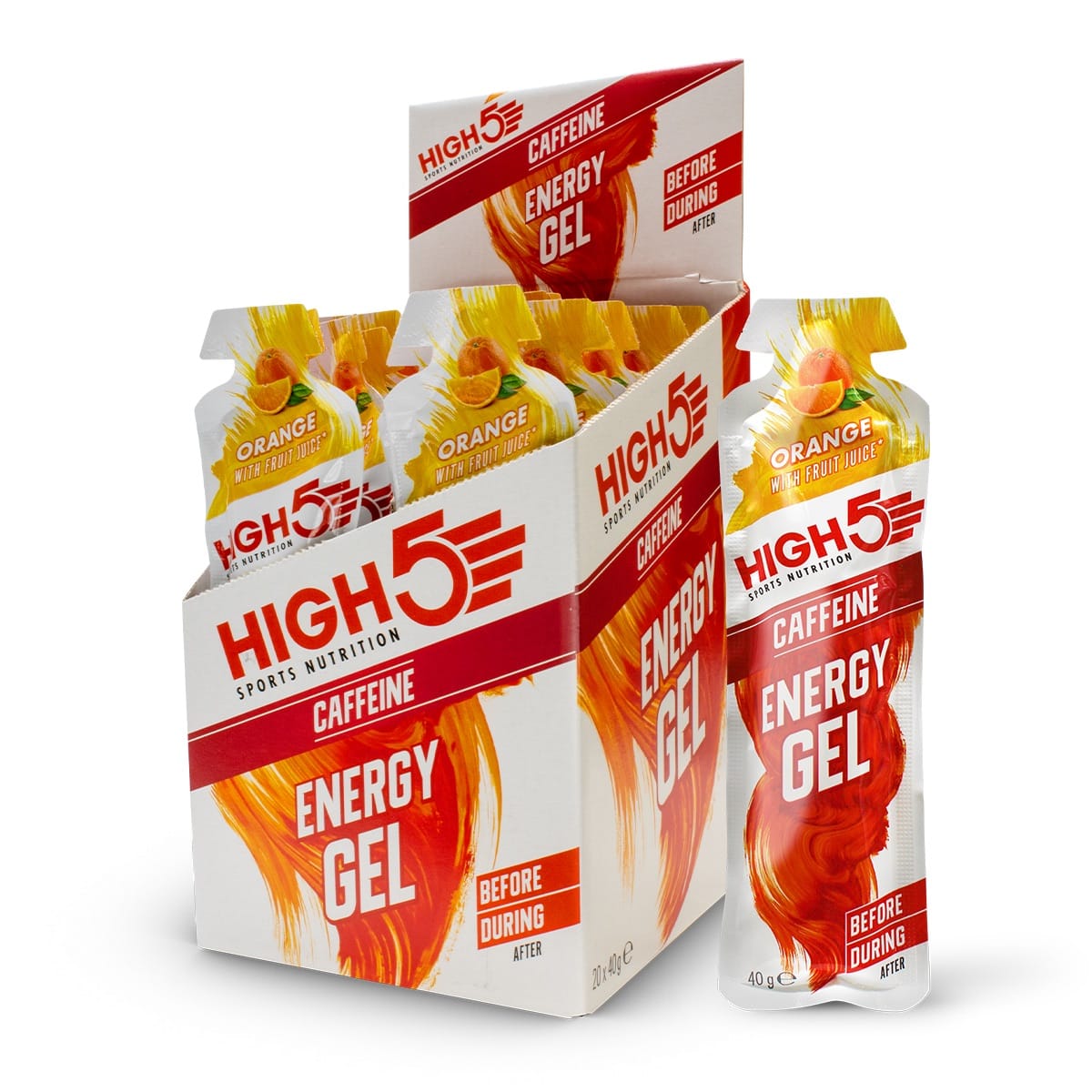 High5 ENERGY GEL Koffein (40g) Orange