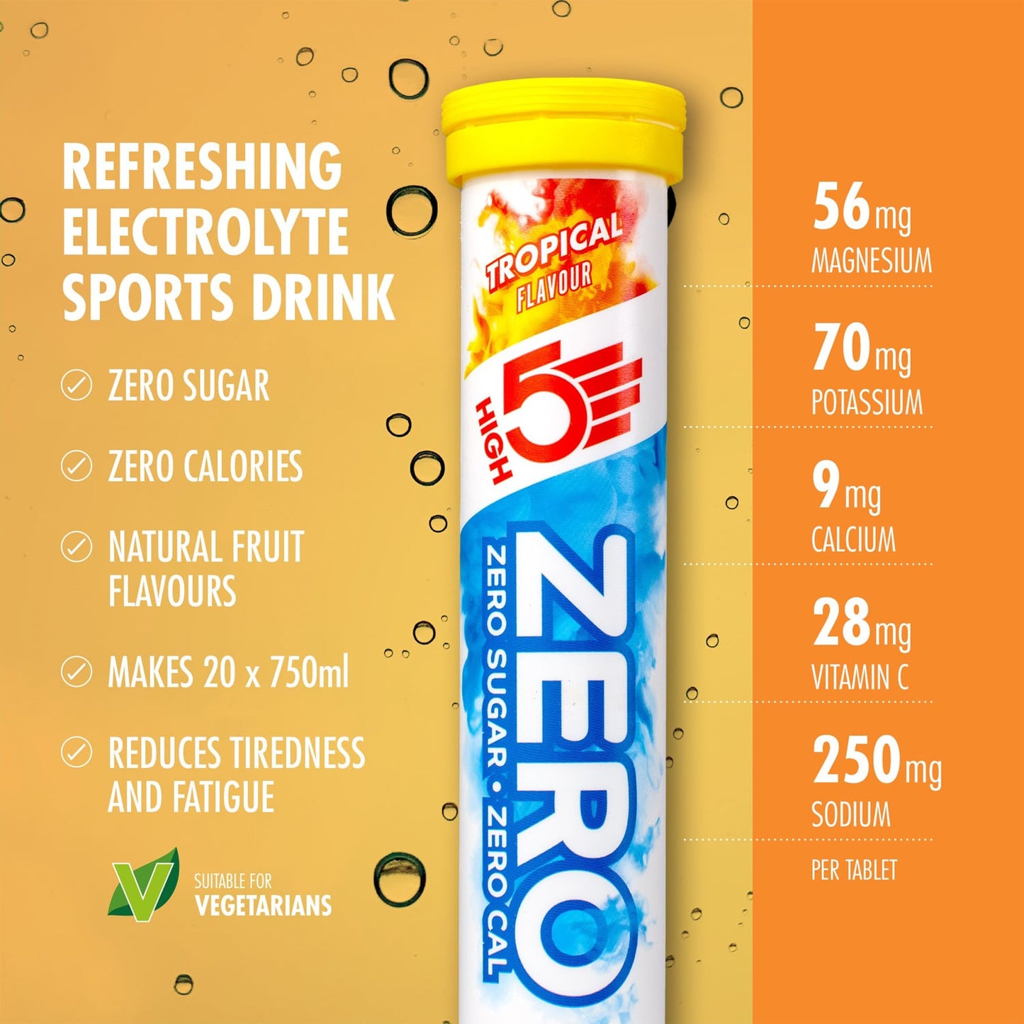 Electrolyte Hydration tablets HIGH5 ZERO (x20) Tropical