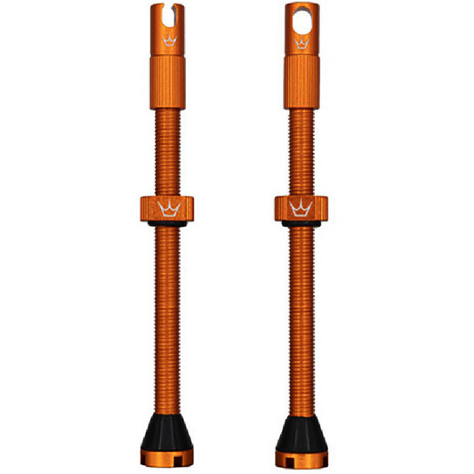 PEATY'S x Chris King MK2 Presta 80 mm slanglösa ventiler (x2) Orange