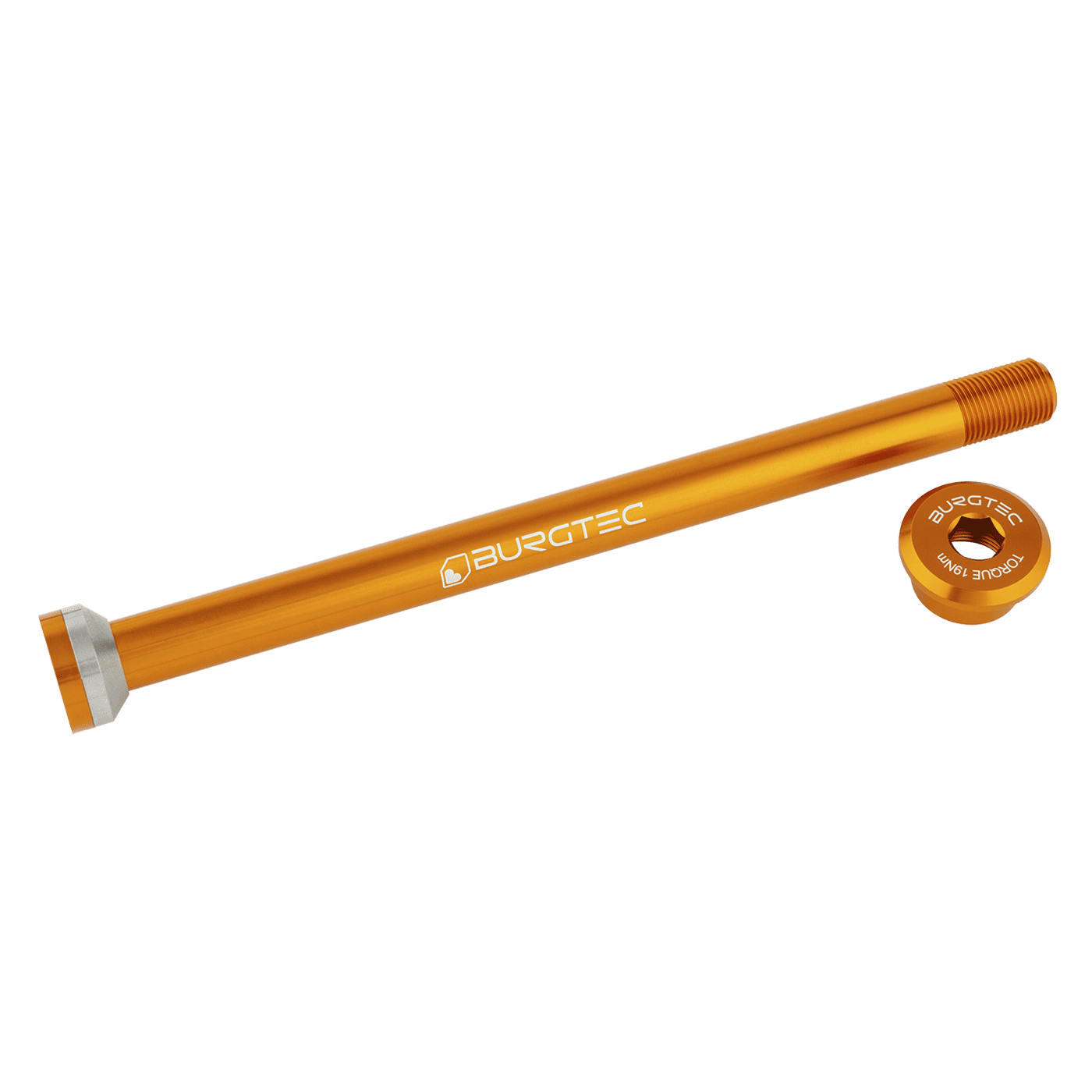 BURGTEC 171 mm bakhjulsaxel för Transition Orange-ramar