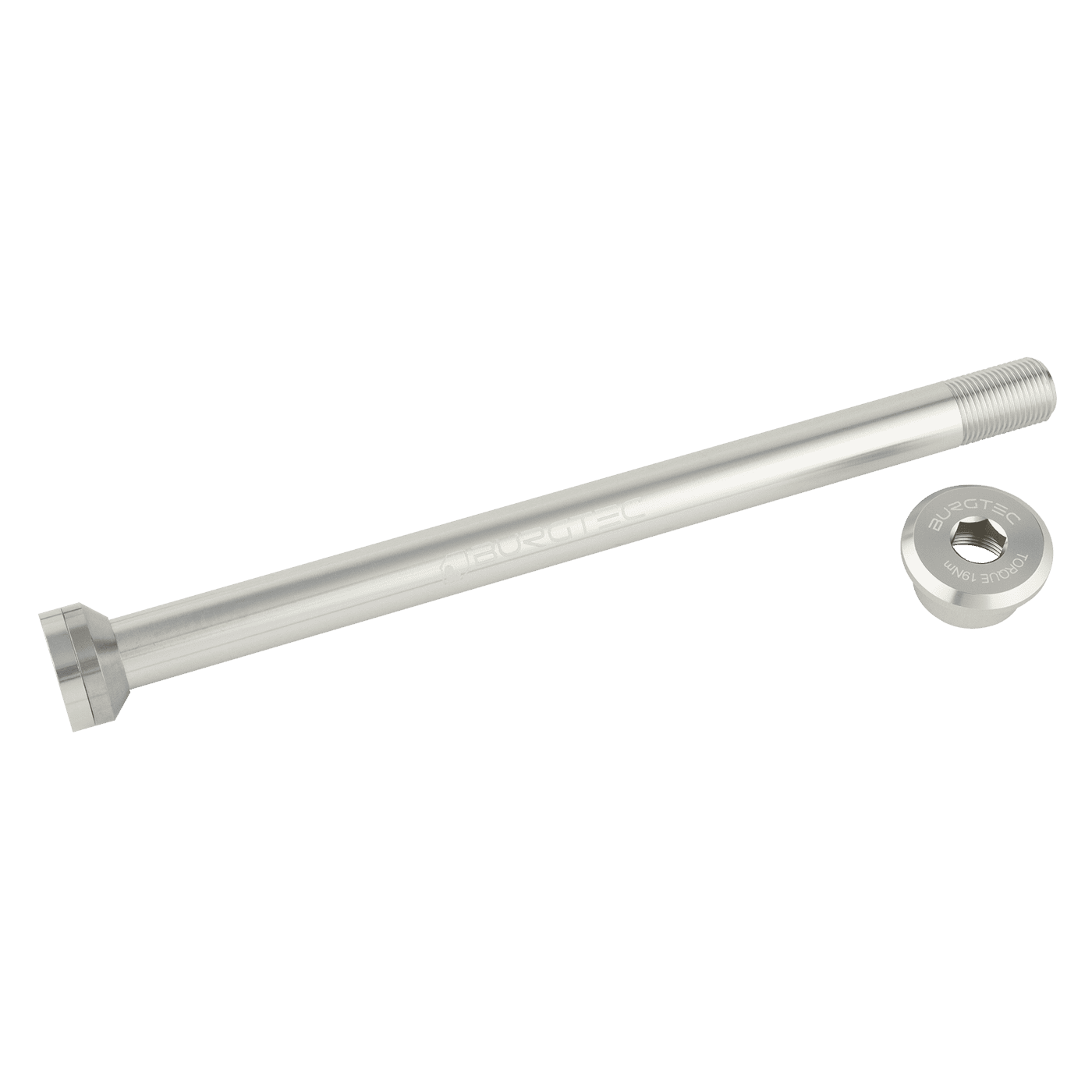 BURGTEC 171 mm bakhjulsaxel för övergångsramar Silver