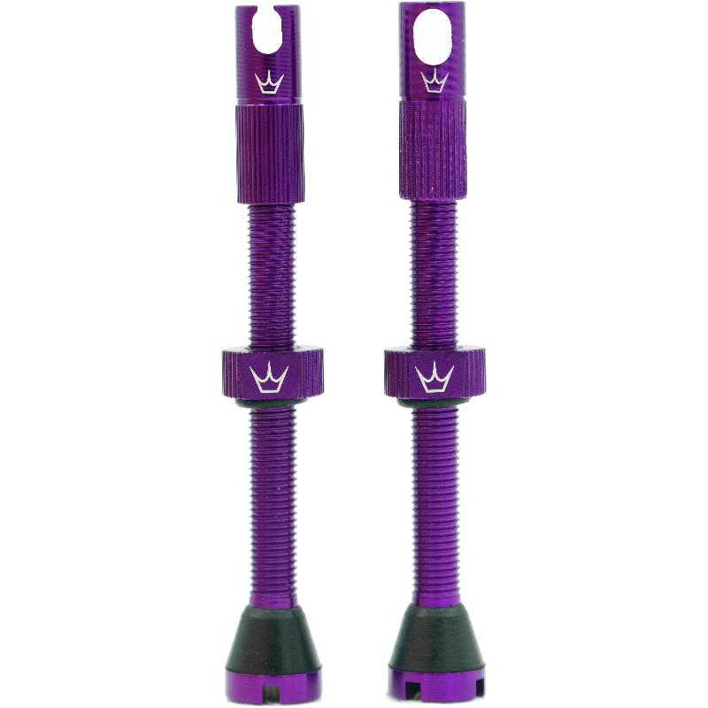 PEATY'S x Chris King MK2 Presta 80 mm Tubeless Valves (x2) Violet