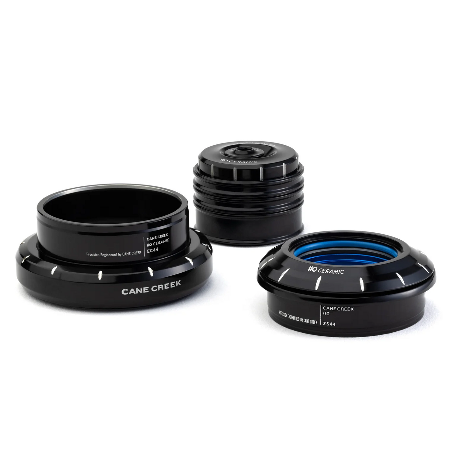 Headset CANE CREEK 110 Ceramic Tapered, 1 1/8"-1,5", ZS44/28,6/H8 | EC44/40/H12, svart/silver