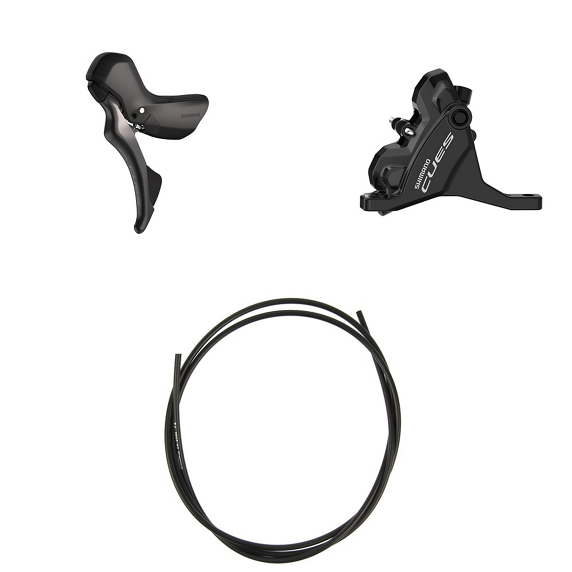 SHIMANO CUES U6030 Dubbel Flatmount Discless vänster spak och främre bromsok