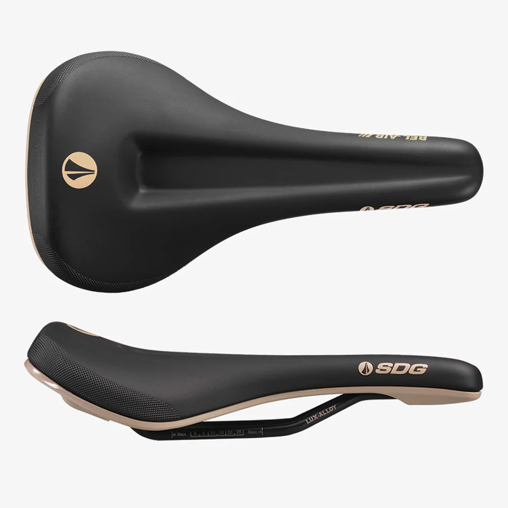 SDG BEL-AIR V3 MAX Rails Lux-Alloy sadel Svart/Beige