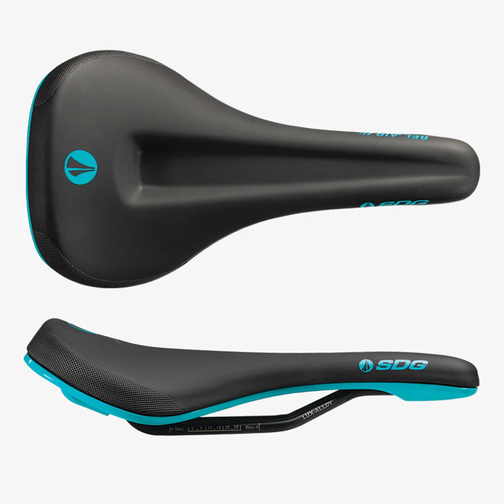 Sadel SDG BEL-AIR V3 MAX Lux-Alloy Rails Svart/Turkos