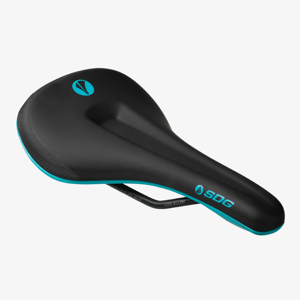 Sadel SDG BEL-AIR V3 MAX Lux-Alloy Rails Svart/Turkos