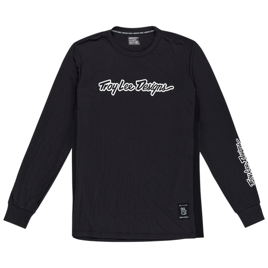 TROY LEE DESIGNS SKYLINE RIDE TEE SIGNATURE Jersey Long Sleeve Black 2025