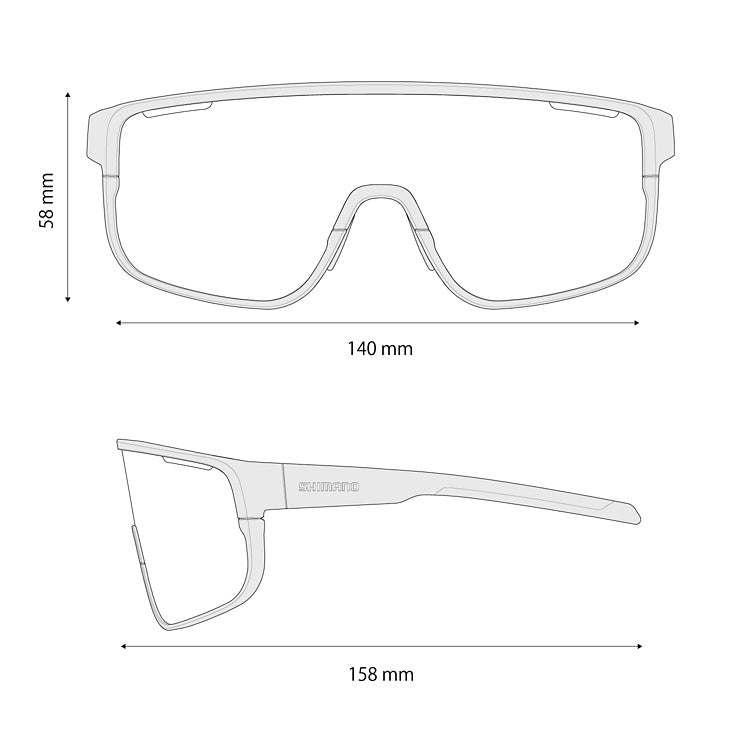 SHIMANO PULSAR 3 Matt Black Ridescape Off Road-glasögon