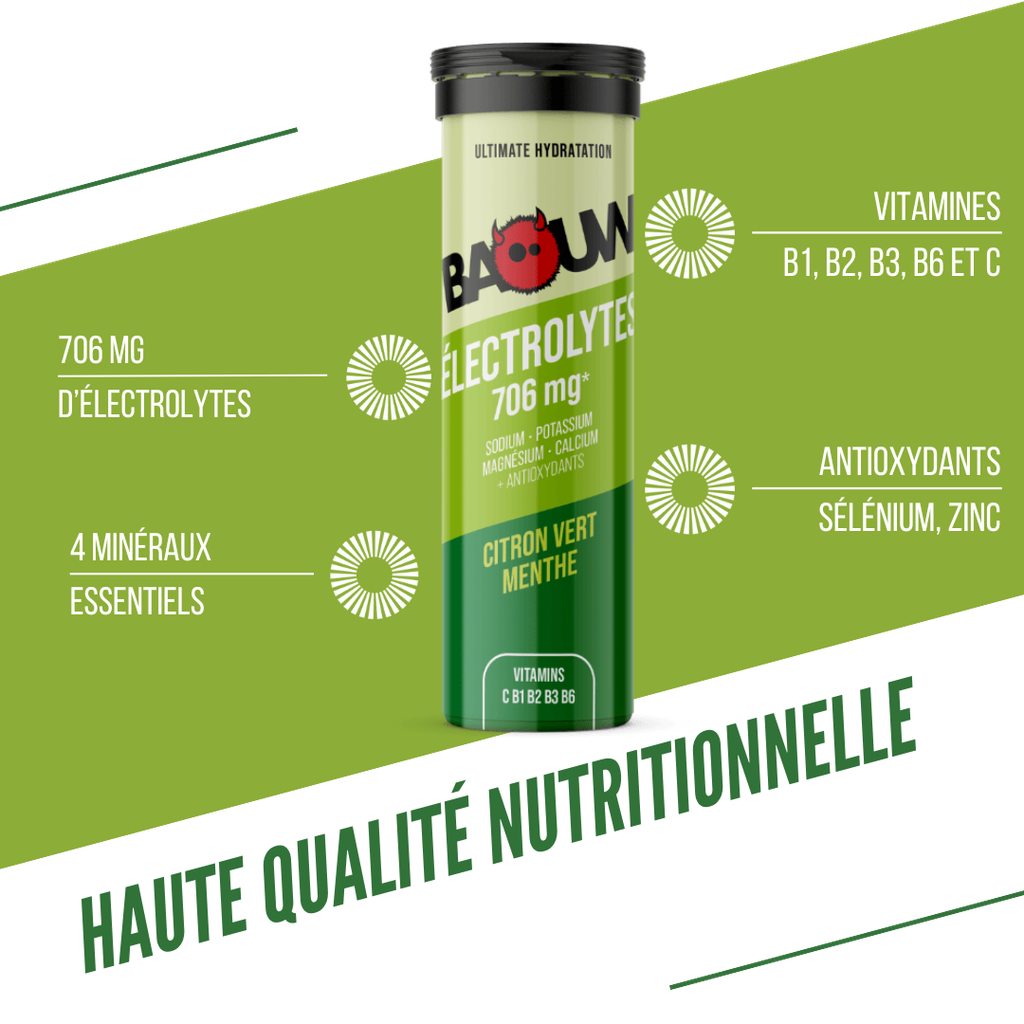 BAOUW Energy Drink (Tube med 10 tabletter) Limefrukt/Mint
