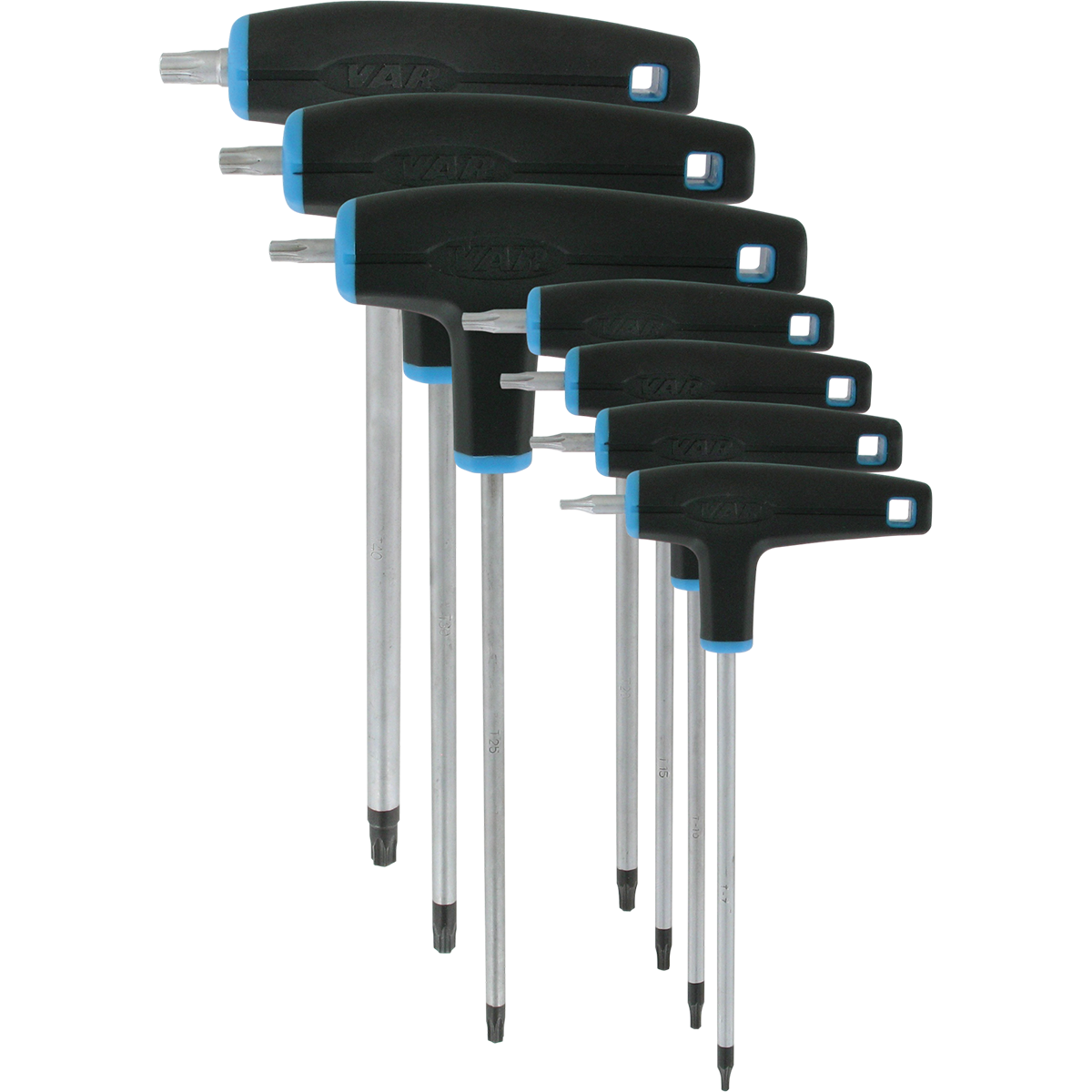 Sats med 7 st VAR CL-18200-07/40 Torx T-nycklar