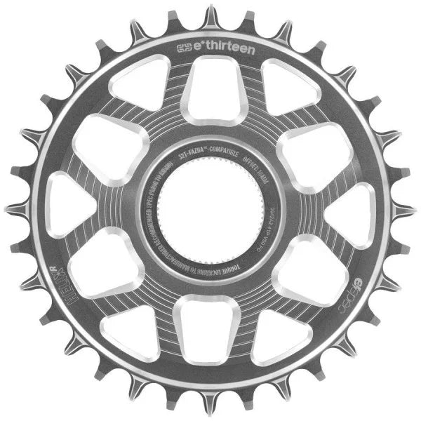 Plateau Mono E-THIRTEEN HELIX RACE E-SPEC 11/12V direktmontering Fazua Ride 60 Silver
