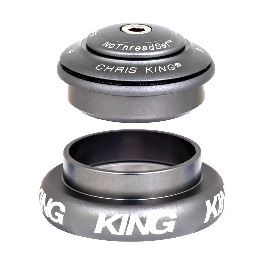 Semi-integrerat/externt headset CHRIS KING INSET 8 1"1/8-1"1/4 ZS44/EC44 Matt Grey