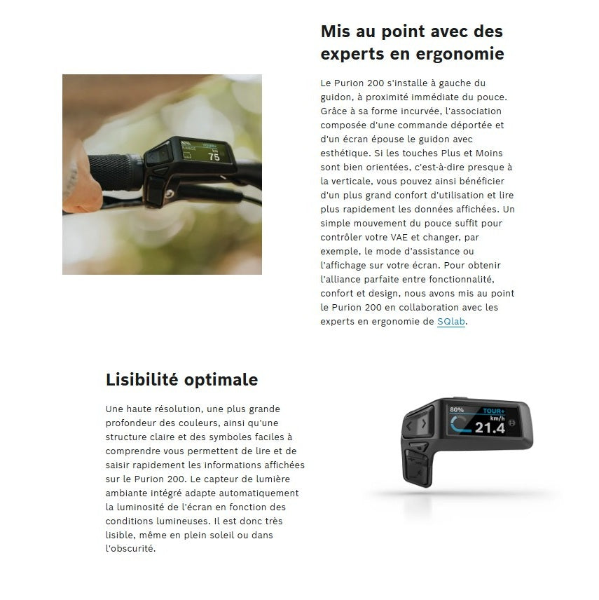 BOSCH PURION 200 skärm