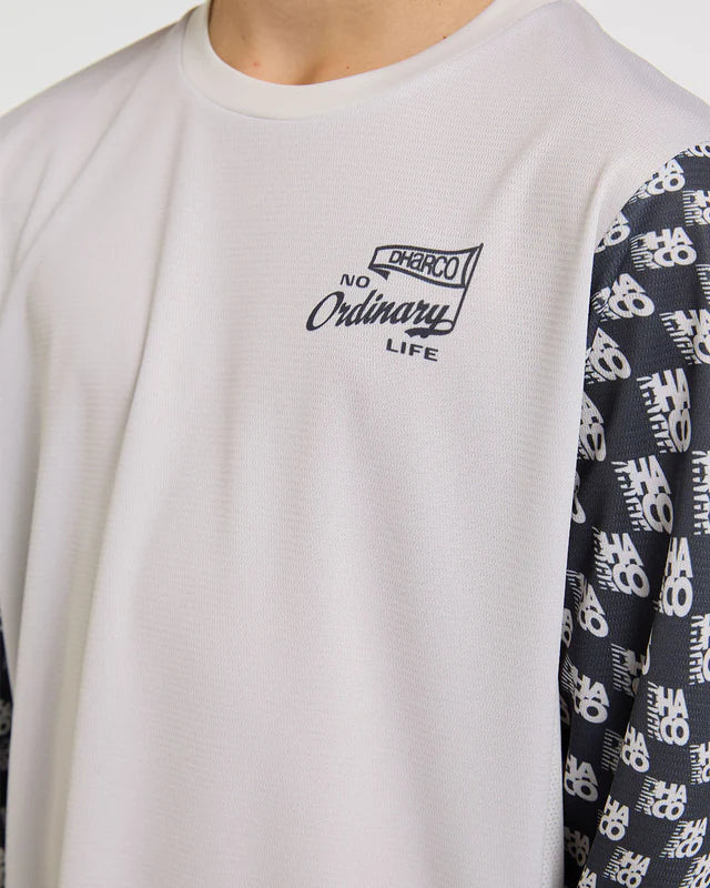 DHARCO GRAVITY OFFSET Junior Långärmad Jersey Vit/Svart