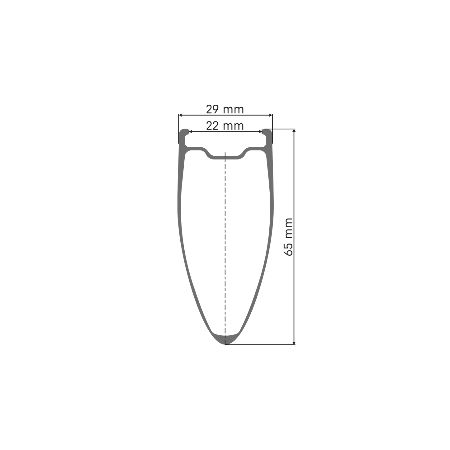DT SWISS ARC 1400 DICUT 65 Tubeless Ready bakhjul (centerlås)