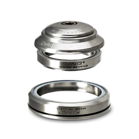 Integrerat headset CHRIS KING DROPSET 2 1"1/8-1,5" IS42/IS52 45° Silver