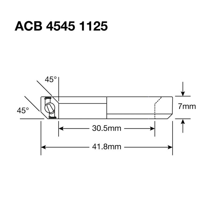 ENDURO BEARINGS 1125 BO Styrlager - ABEC 5 - Svart oxid - 30,5x41,8x6,5 (45x45°) ACB
