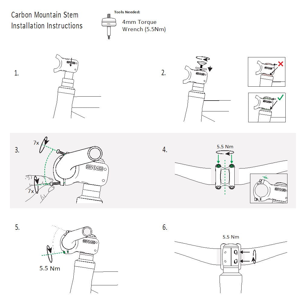 ENVE M6 kolfiberstam