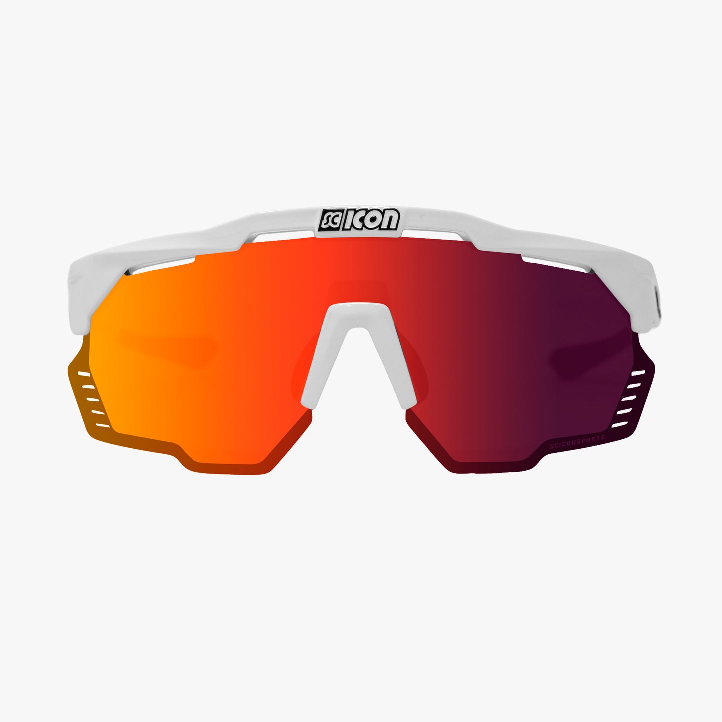 SCICON AEROSHADE KUNKEN Skyddsglasögon Vit Multimirror Röd